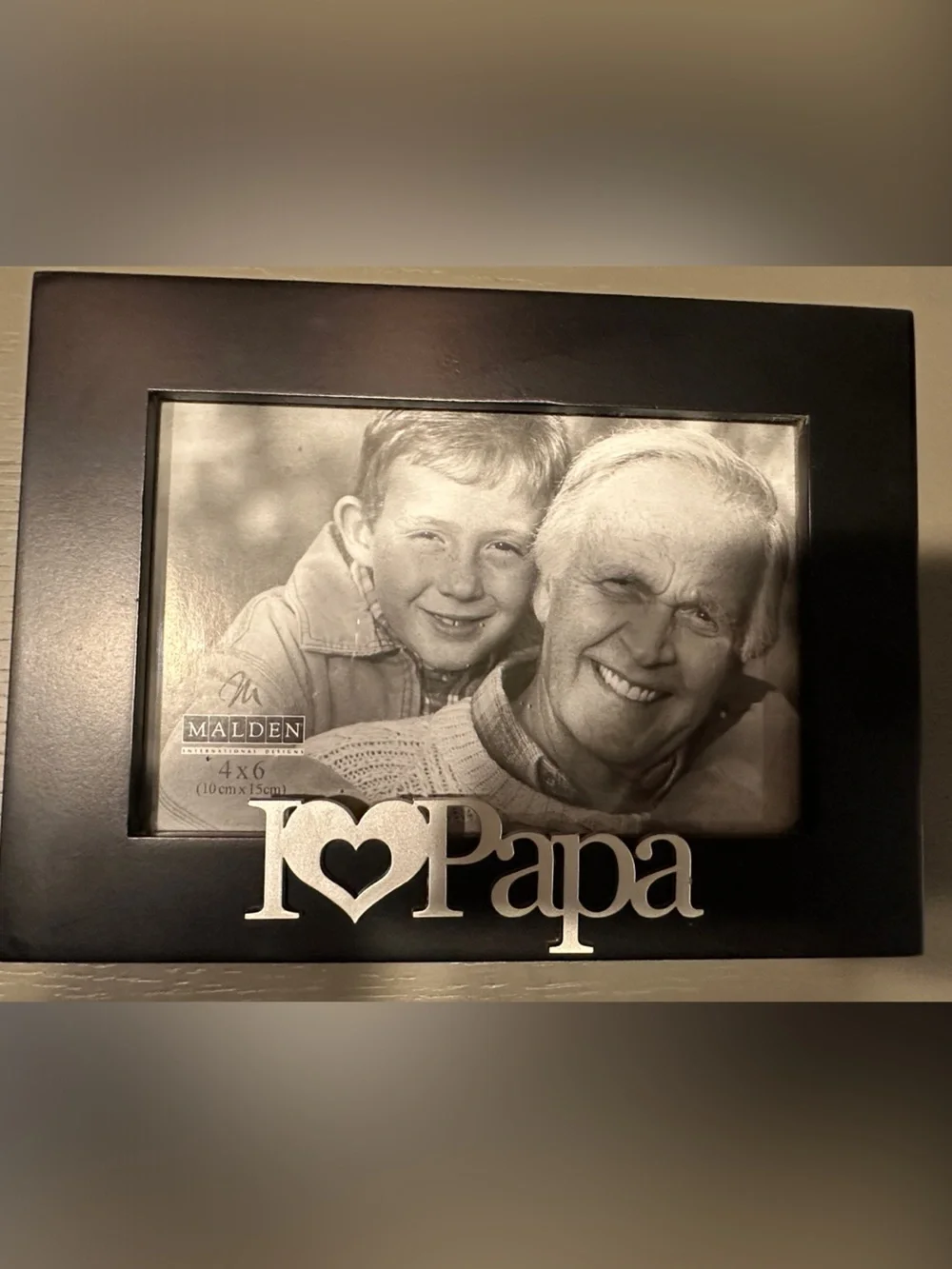 Malden Black 'I ♥ Papa' Decorative Photo Frame